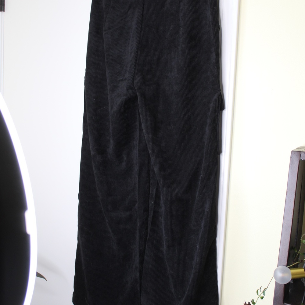 Black High Waisted Corduroy Pants
